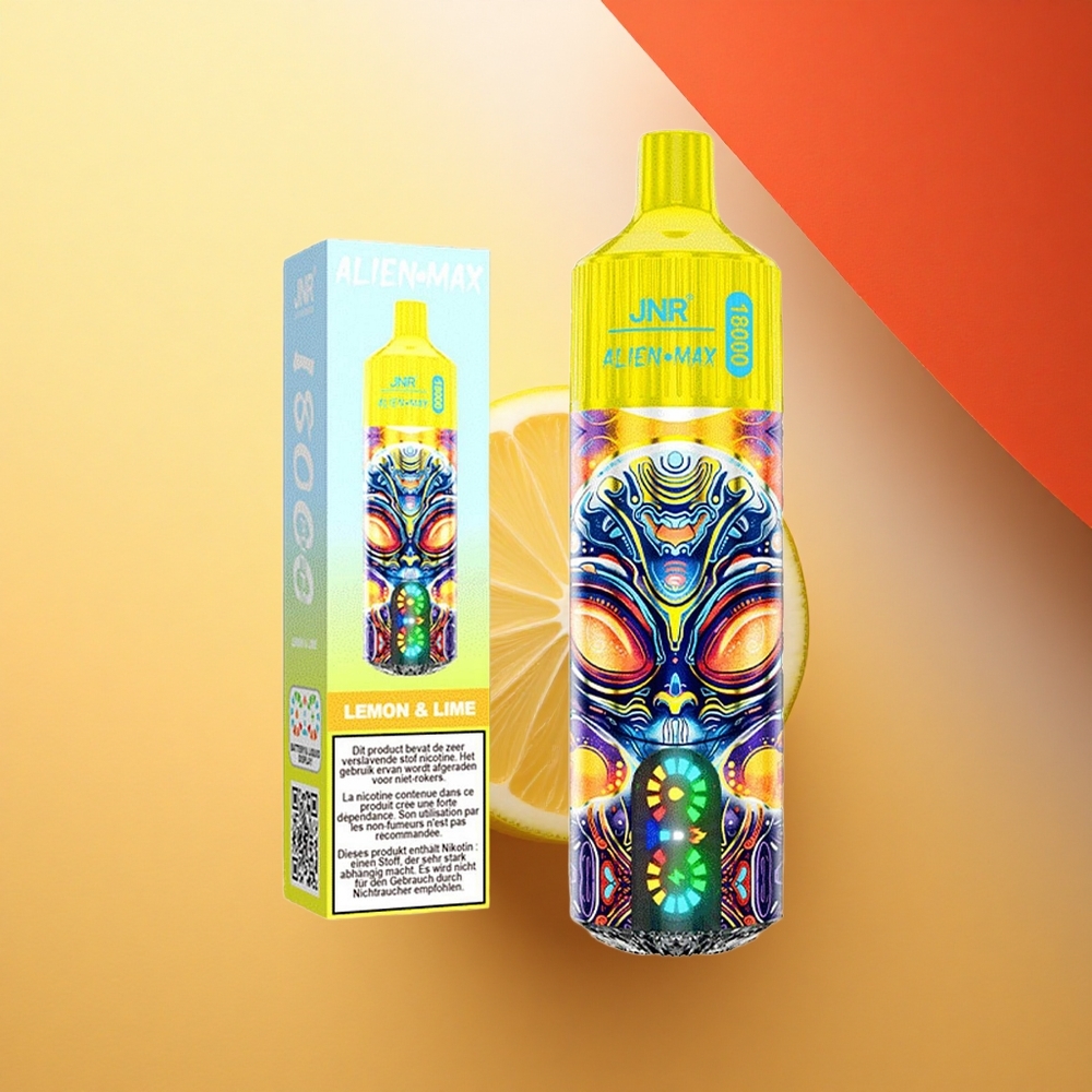 JNR Alien Max 18000 Limeta & Limona z Dvojnim Jedrom in Hitrim Polnjenjem