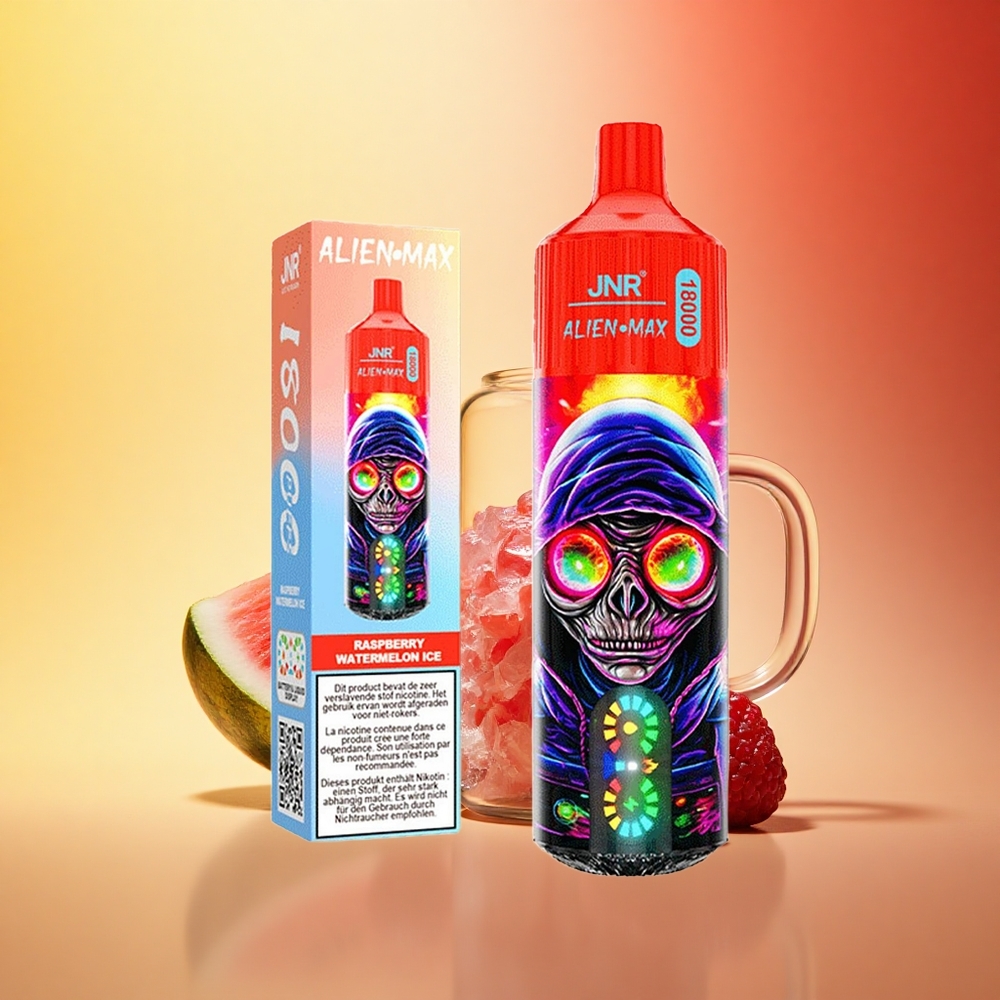 JNR Alien Max 18000 Malinovka Lubenica Led Dual Mesh Hitra Polnitev