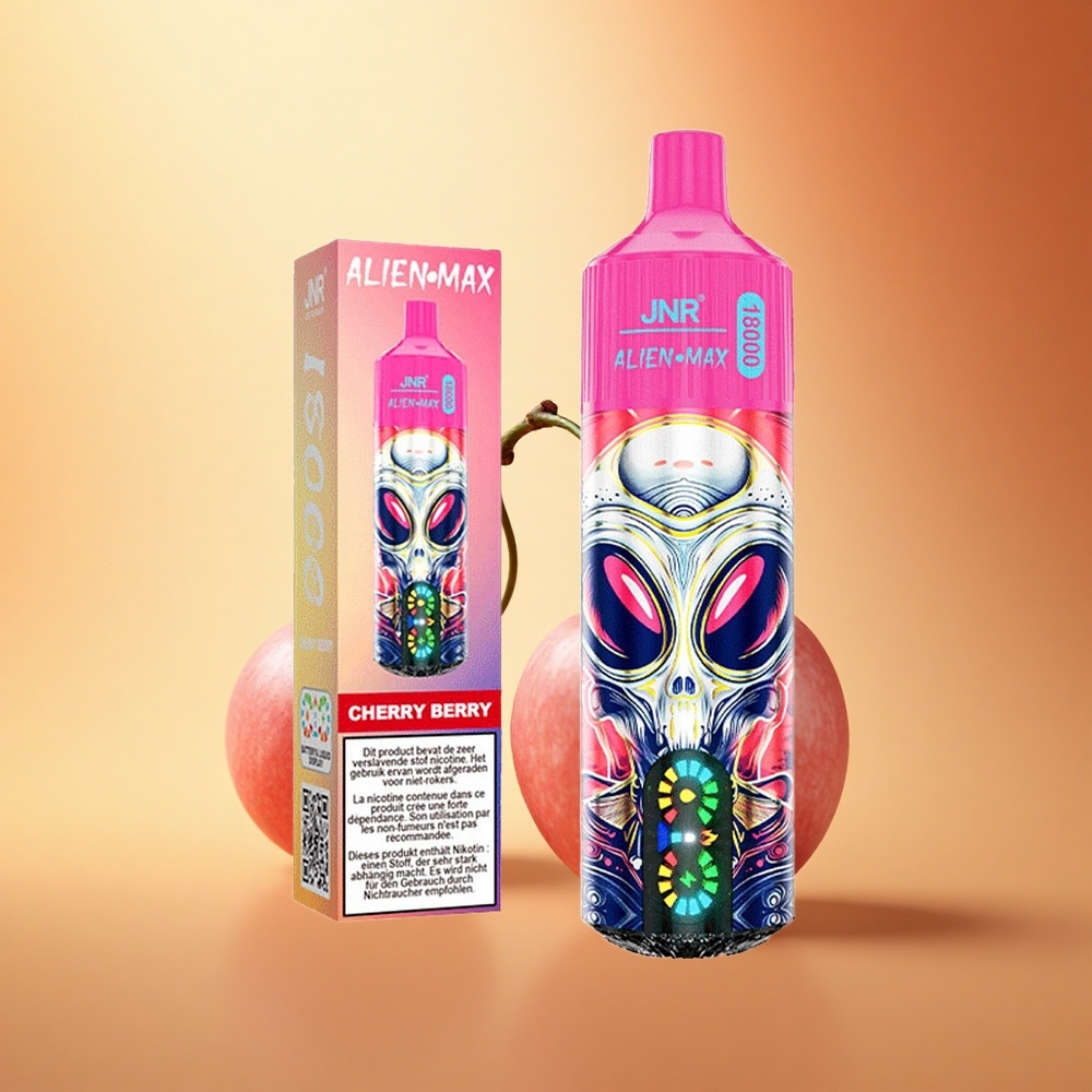 JNR Alien Max 18000 Češnjeva Jagoda Dvojni Srcni Vložek & Hitri Polnilec Tip-C