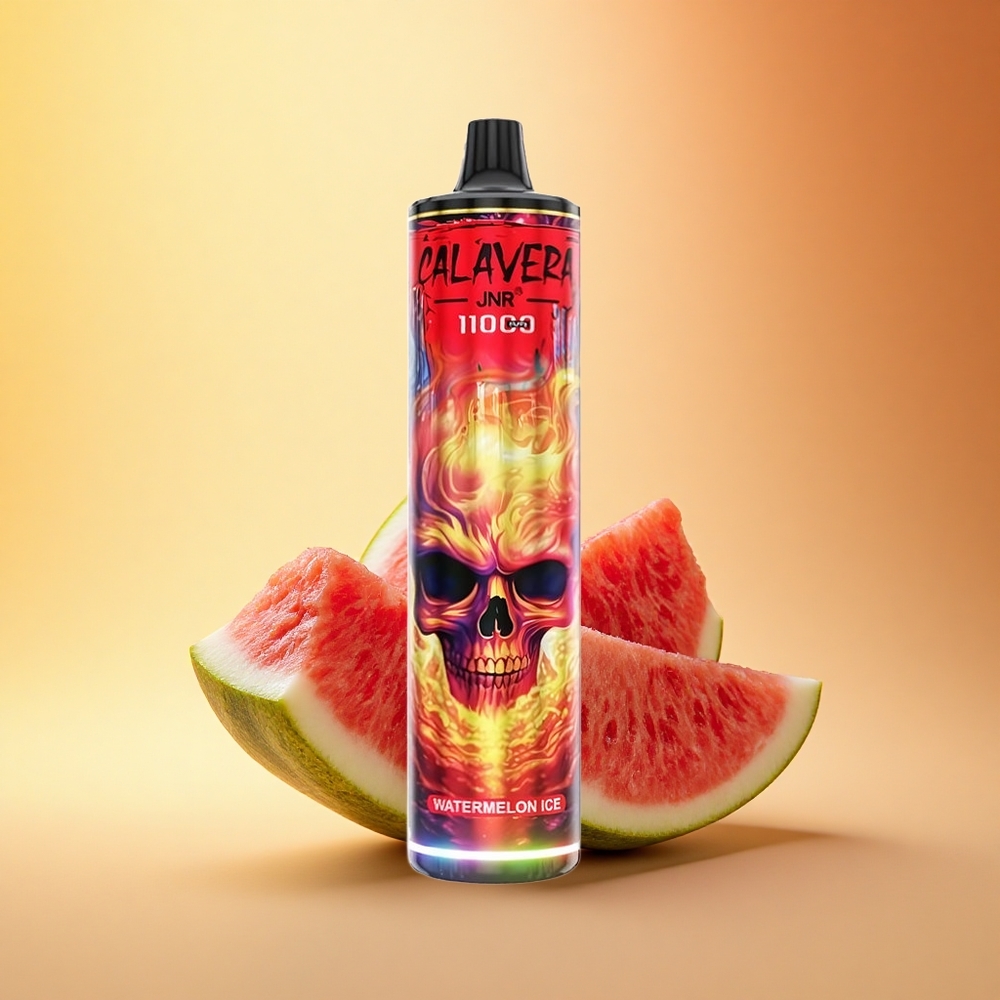 JNR Calavera 11000 Lubenica Led z 21ml E-tekočine in 850 mAh Baterijo