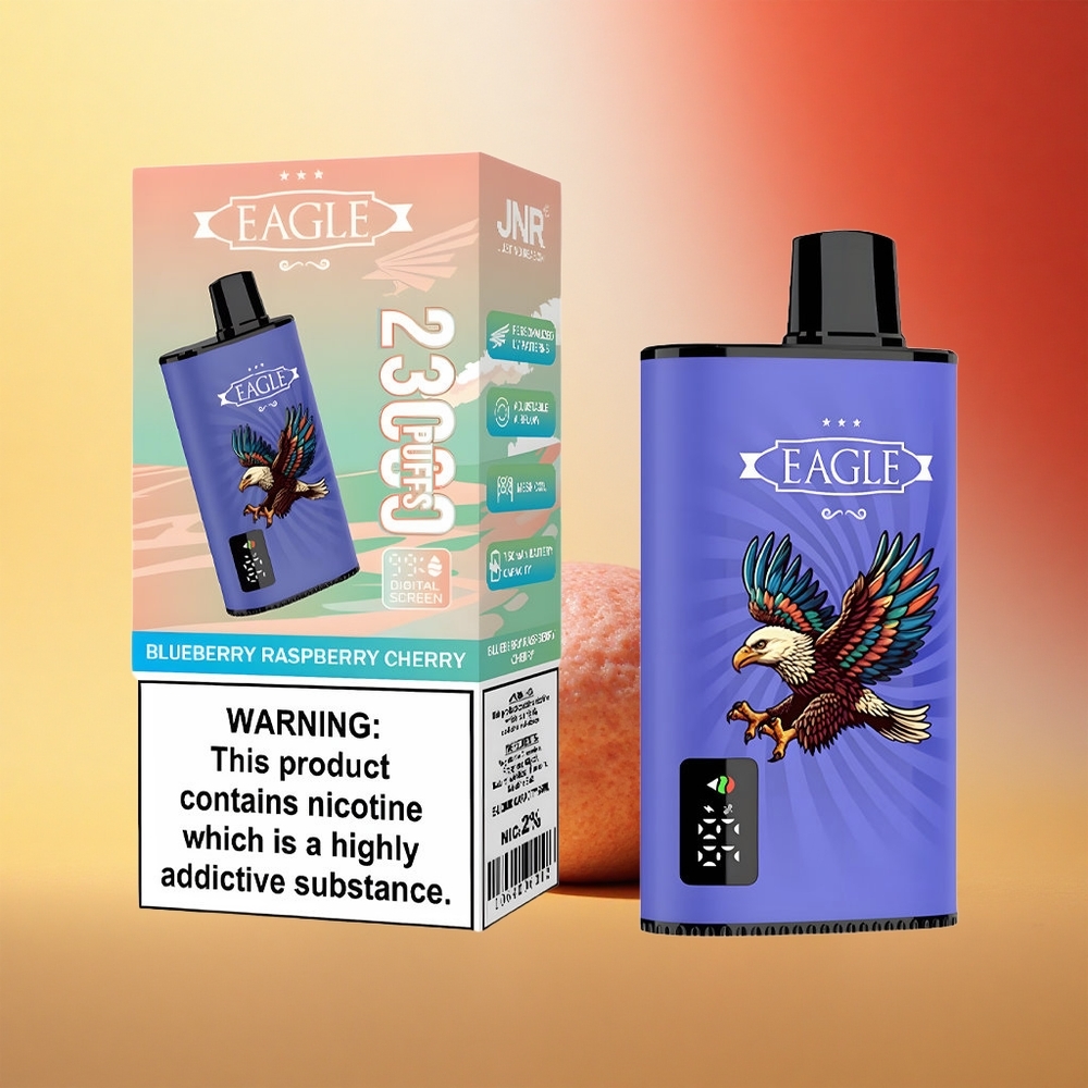 JNR EAGLE Smart 23000 Boravnica Malina Češnja Digitalni Zaslon 1.0ohm Mrežasta Tuljava