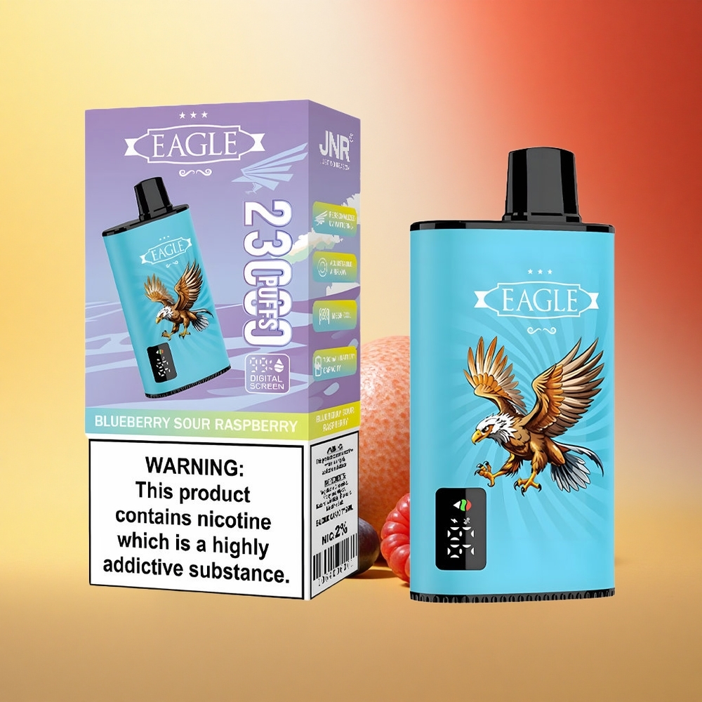 JNR EAGLE Smart 23000 Borovnica Kisla Malina z Digitalnim Zaslonom in Nastavljivim Pretokom Zraka