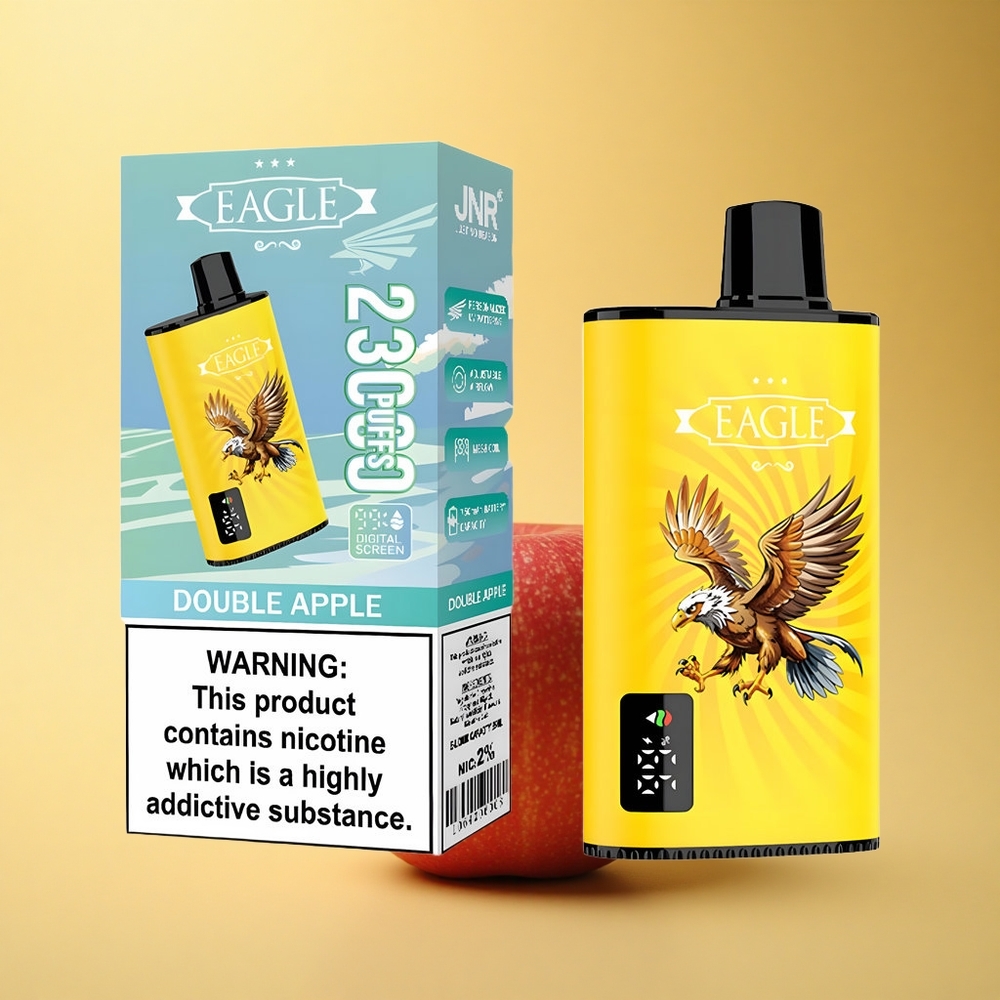 JNR EAGLE Smart 23000 Dvojno Jabolko z 25ml Tekutine in Nastavljivim Zračnim Tokom