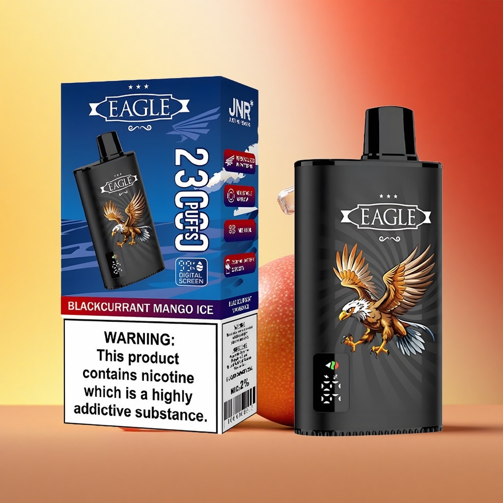 JNR EAGLE Smart 23000 Črni ribez mango led z digitalnim zaslonom in nastavljivim zračnim tokom