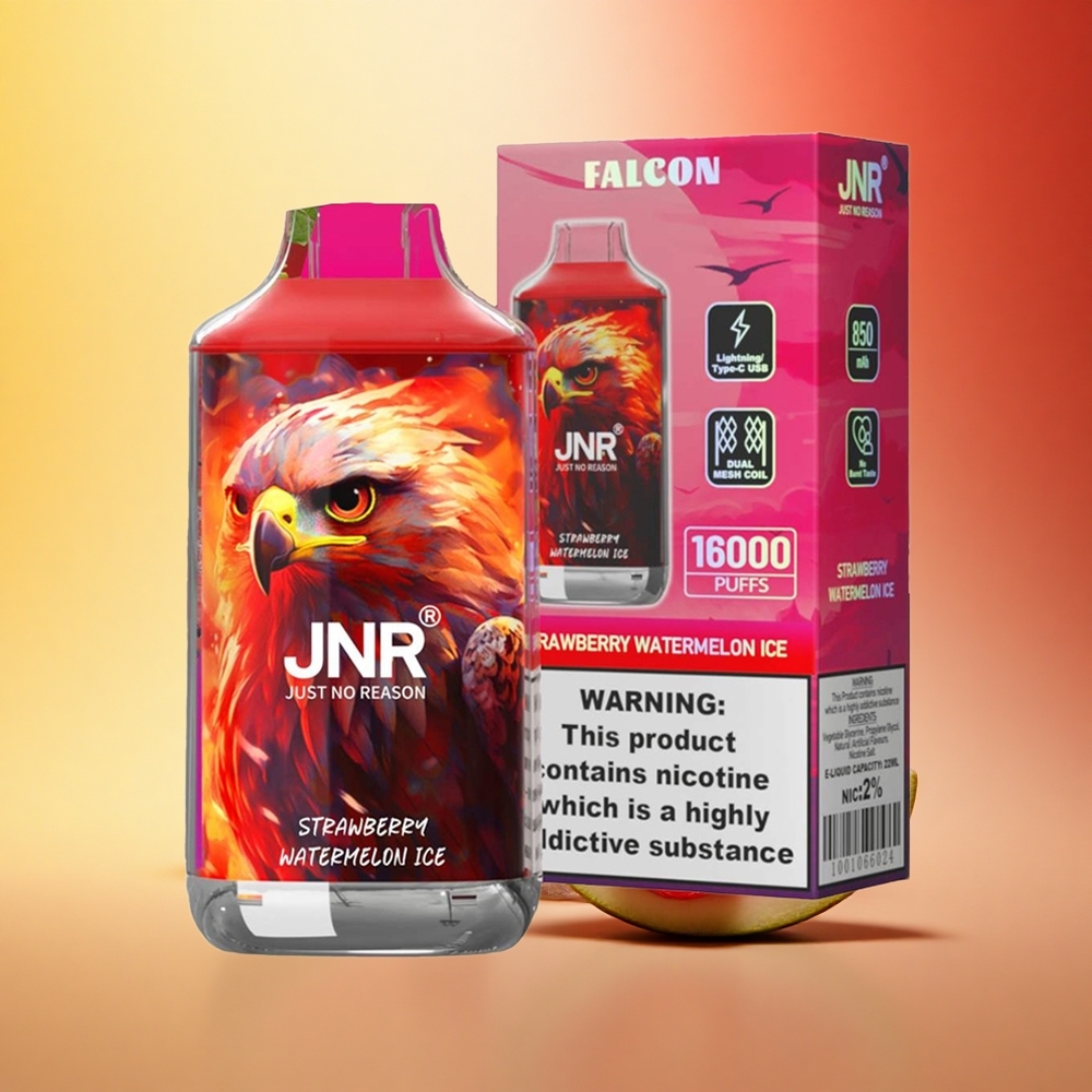 JNR Falcon 16000 Jagoda Lubenica Led z Dual Mesh Coil in 22ml