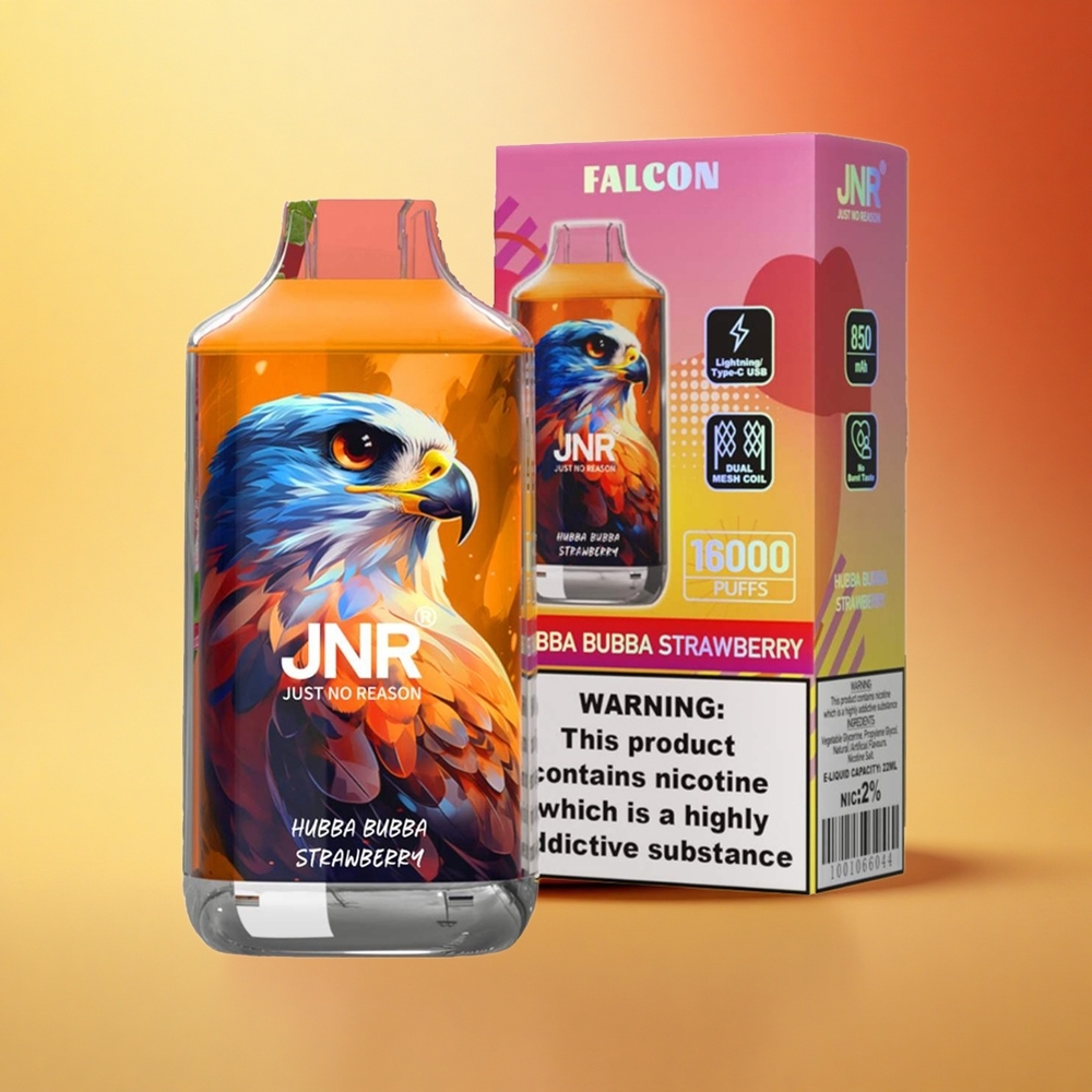 JNR Falcon 16000 Jagodni Hubba Bubba Dual Coil LED 22ml