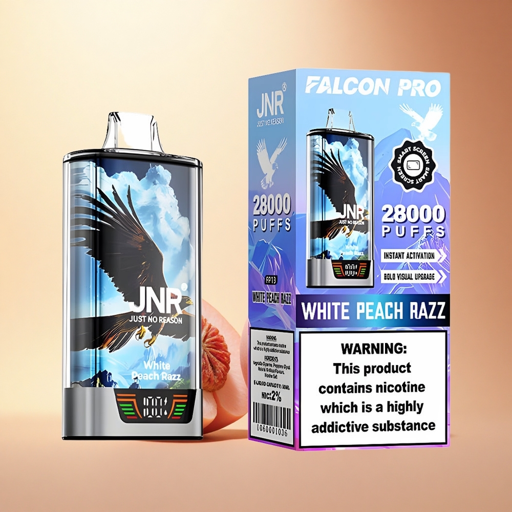 JNR Falcon Pro 28000 Bel Peč Razz 30ml Dual Mesh