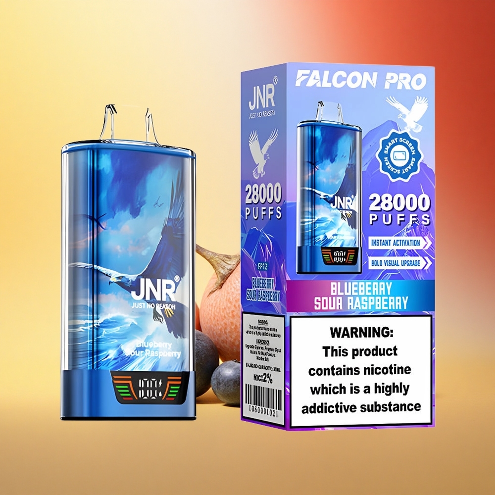 JNR Falcon Pro 28000 Borova kisla malina z USB Type-C in 30ml polnjenja
