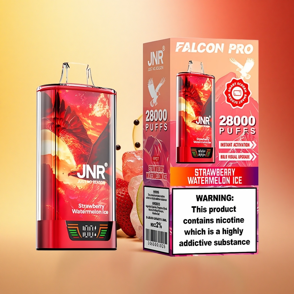 JNR Falcon Pro 28000 Jagoda Lubenica Led z 30ml in Dual Mesh Coil