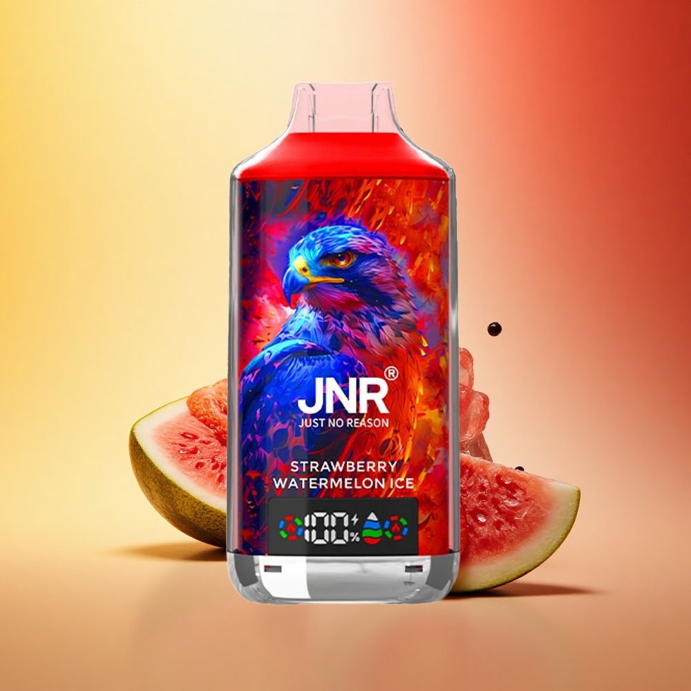 JNR Falcon X 18000 Jagoda Lubenica Led z 24ml in Dvojno Mrežno Tuljavo