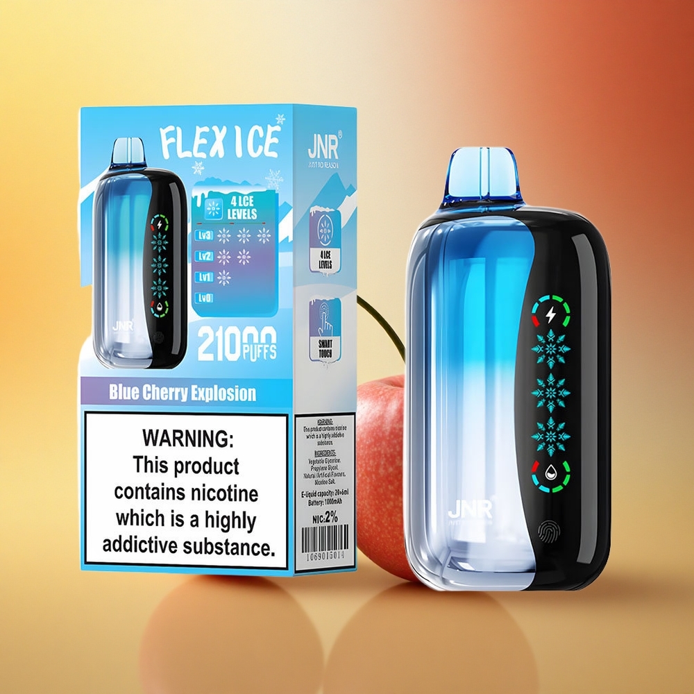 JNR Flex Ice 21000 Modra Češnjeva Eksplozija z Dvojno Mrežo in Nastavljivim Zrakom