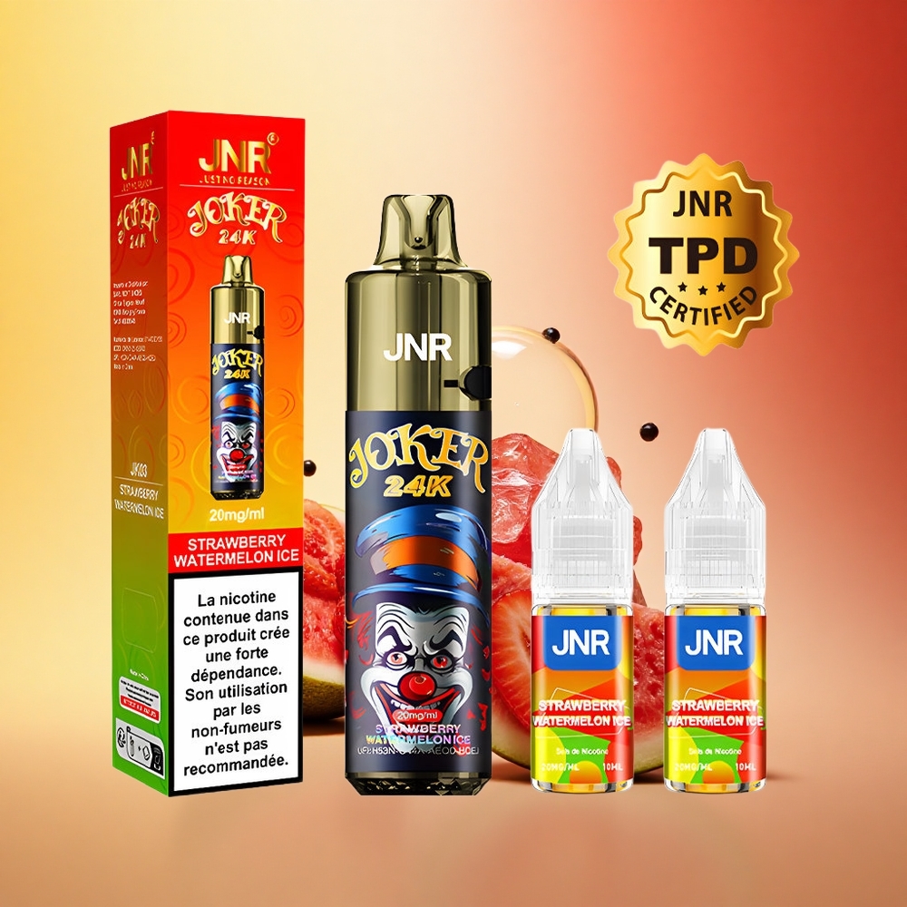 JNR Joker 24K Jagoda Lubenica Led z Vidno E-tekočino in 800mAh Baterijo