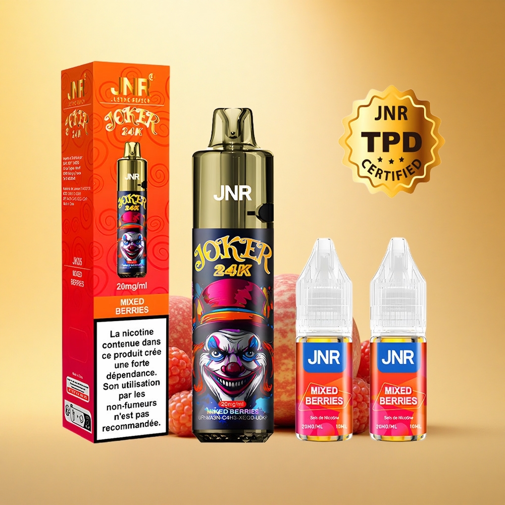 JNR Joker 24K Mešane Jagode 10ml Vidni Nivoji 2% Nikotin