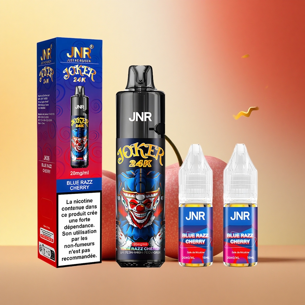 JNR Joker 24K Modra Malina Češnja z Vidno E-tekočino in 2% Nikotina