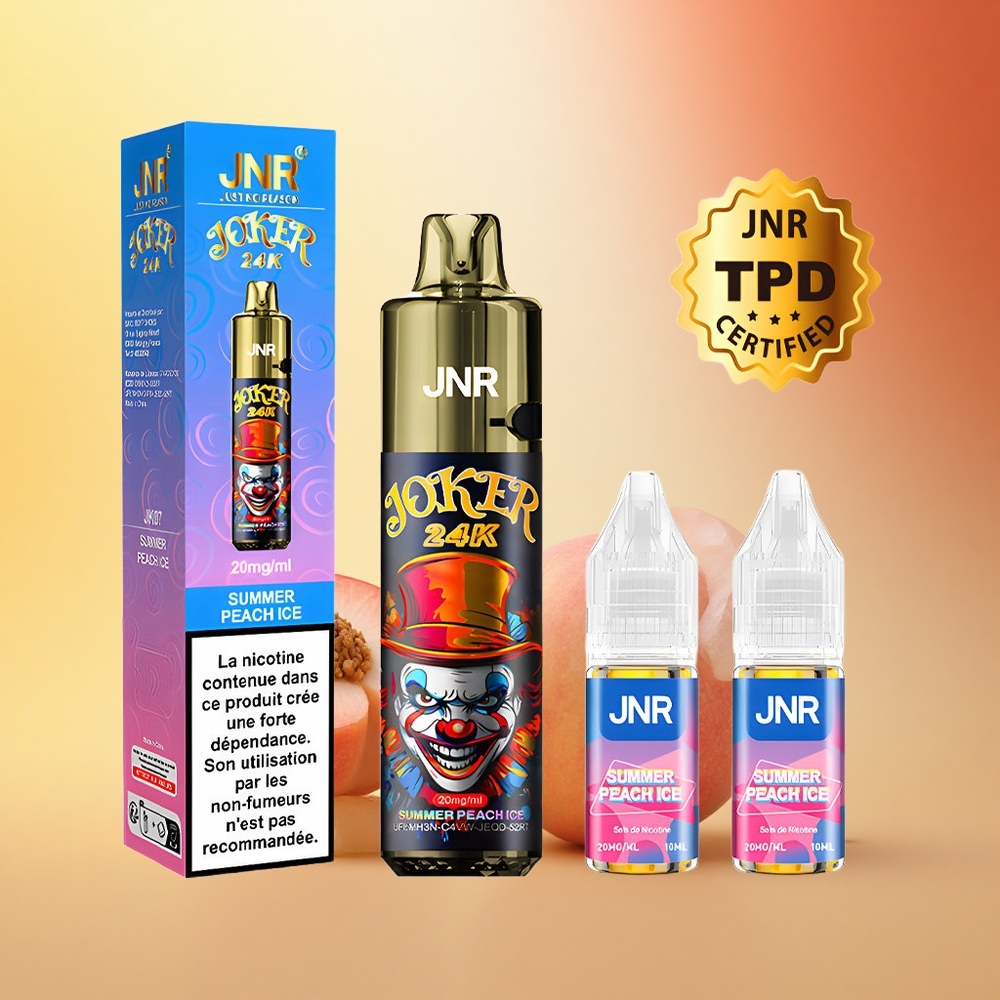 JNR Joker 24K Poletna Breskva Led s 2+10ml Polnjenjem in Tip-C Polnjenjem