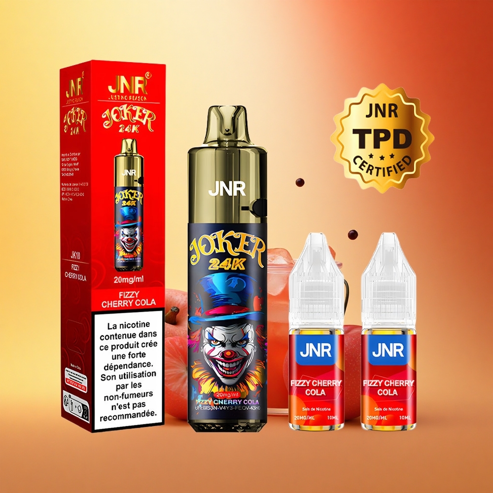 JNR Joker 24K Šampanjski Češnjev Kola z Vidno E-tekočino in 800mAh Baterijo