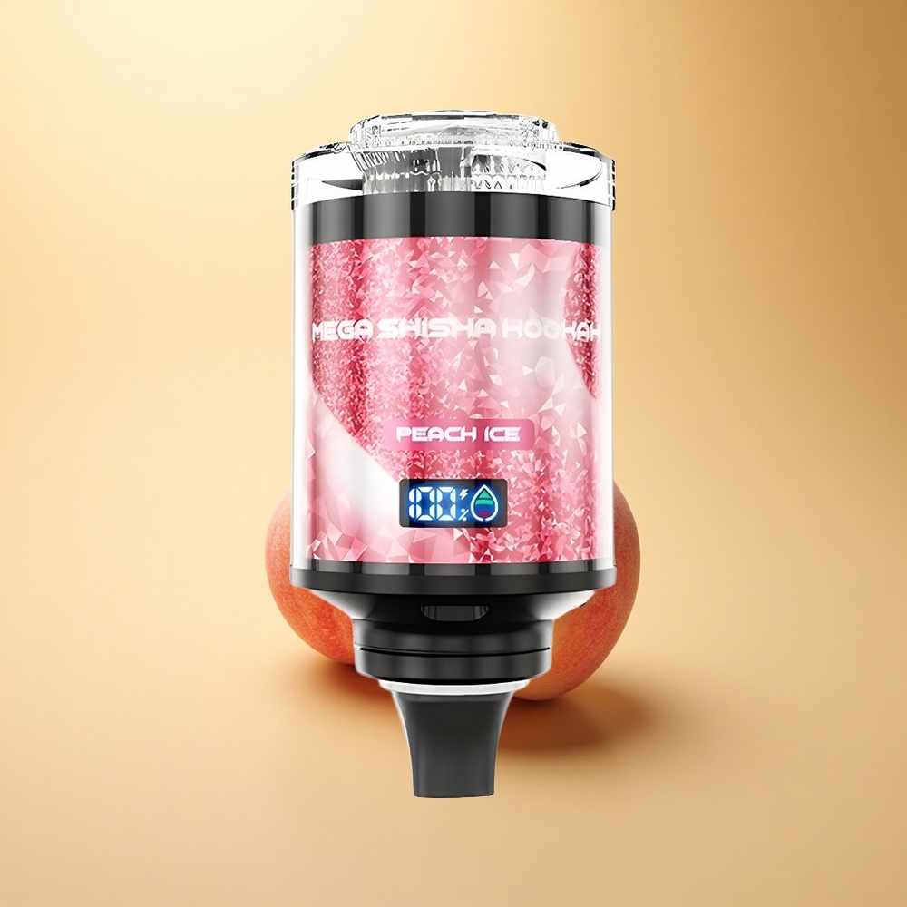 JNR Mega Shisha Hookah 100K Breskovi Led z 2200mAh in Nastavljivim Zrakotokom