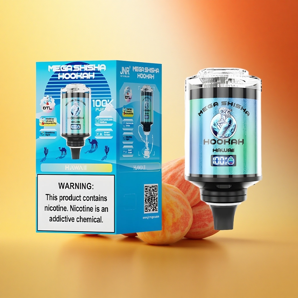 JNR Mega Shisha Hookah 100K Hawaii Mega Tipka Hitrost Osvežitev