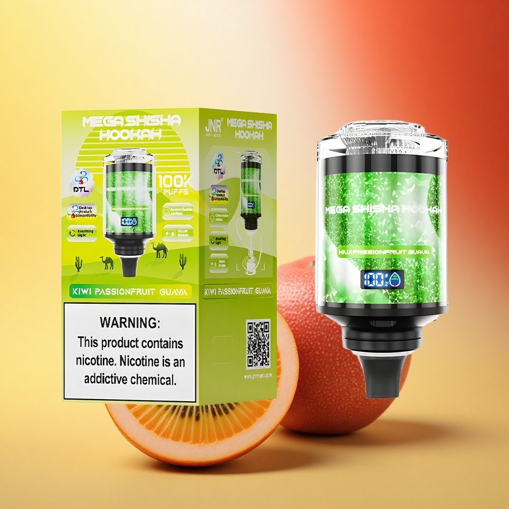 JNR Mega Shisha Hookah 100K Slovenska Mango Pasijonka Guava 60ml 2200mAh