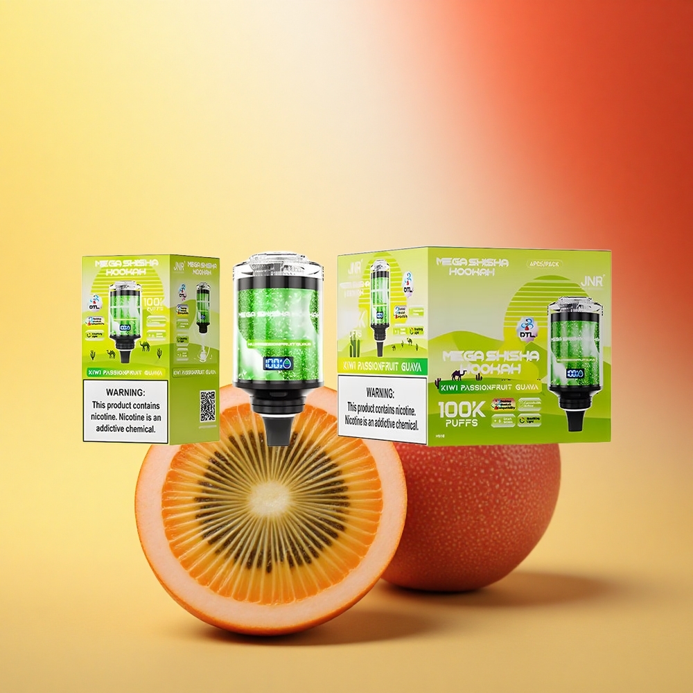 JNR Mega Shisha Hookah 100K Slovenska Mango Pasijonka Guava 60ml 2200mAh