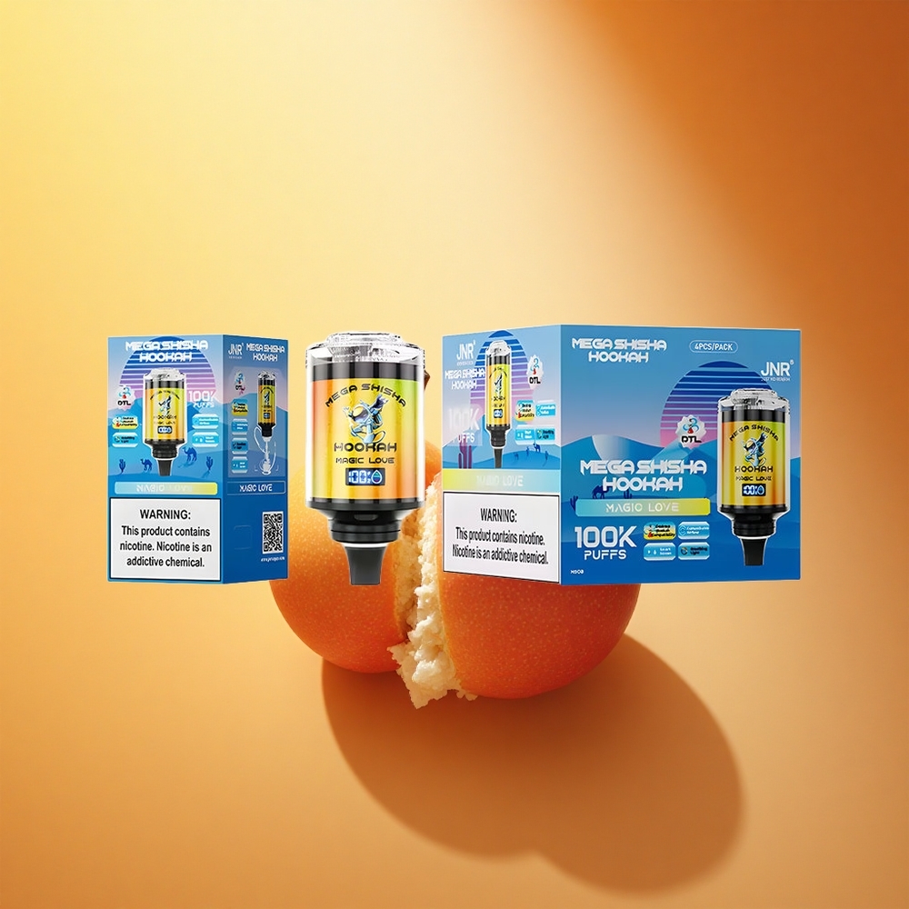 JNR Mega Shisha Hookah 100K Čarobna Ljubezen 60ml 2200mAh Tip-C