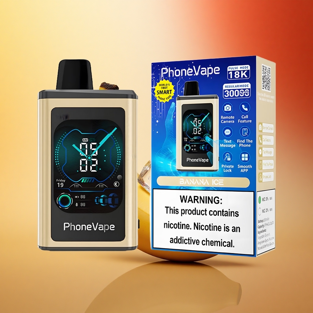 JNR PhoneVape 30000 Banana Led s Turbo Načinom in Nastavljivim Zrakotokom