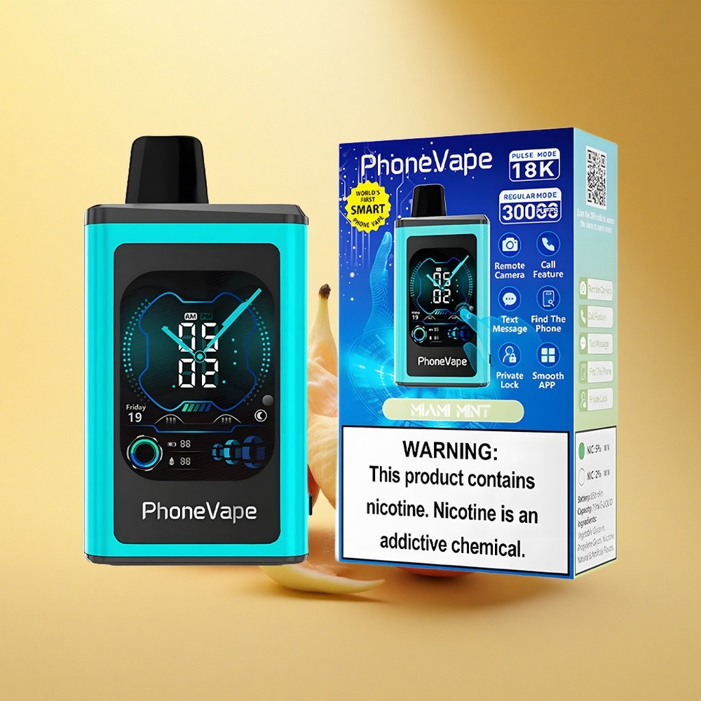 JNR PhoneVape 30000 Miami Kovček Turbo Način Prilagodljiv Pretok