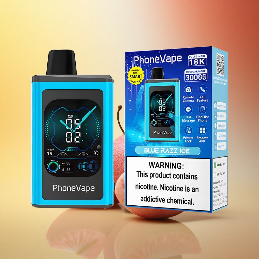 JNR PhoneVape 30000 Modra Malina Led z Nastavljivim Zrakom in Turbo Načinom