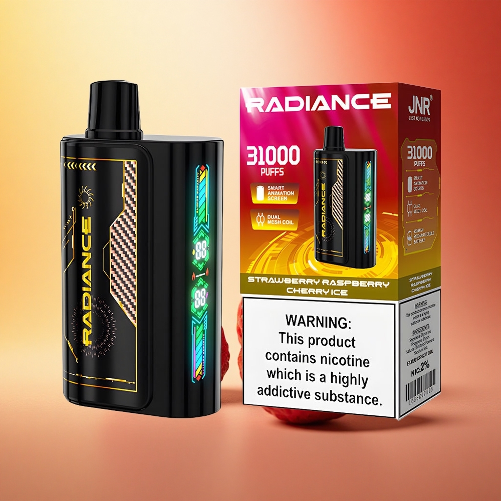 JNR Radiance 31000 Jagoda Malina Češnja Led z Dual Mesh Coil in 950 mAh Baterijo
