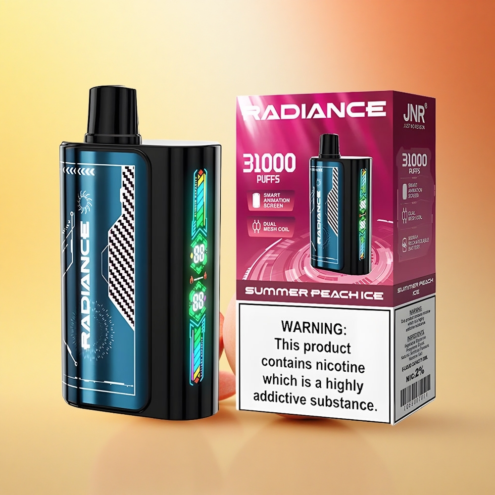 JNR Radiance 31000 Poletna Breskva Led z Dvojno Mrežno Tuljavo in Pametnim Animacijskim Zaslonom