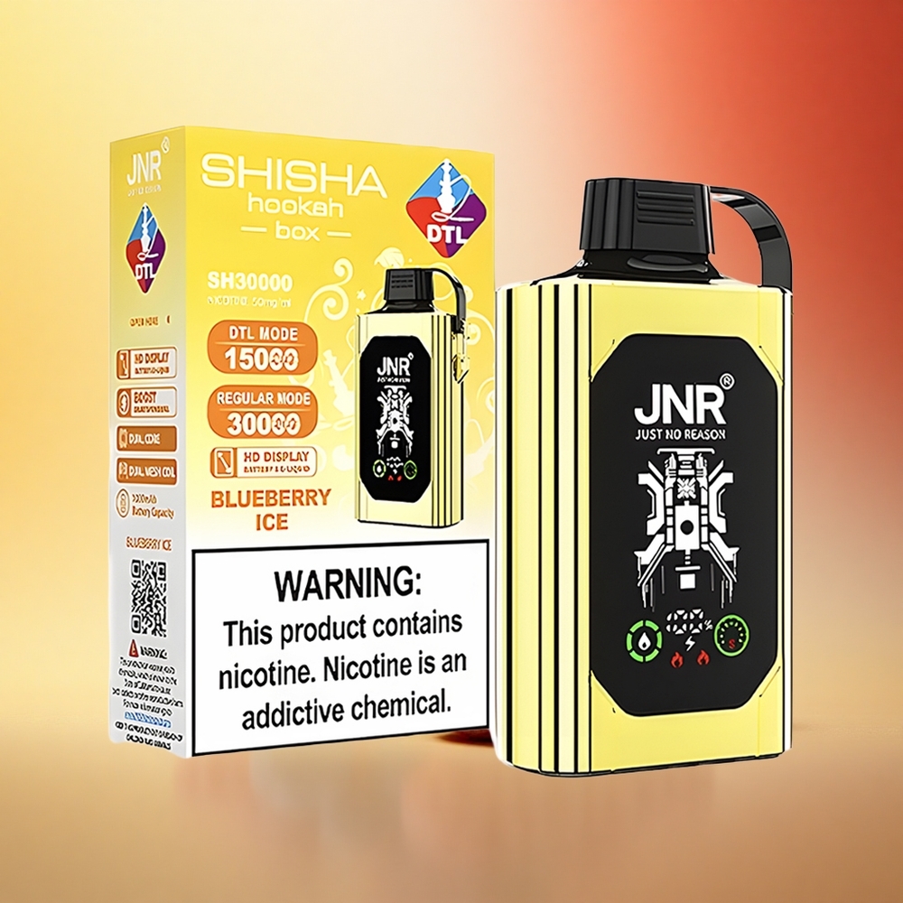 JNR Shisha Hookah Box 20500 Borova Ledena z HD zaslonom in Hitrim polnjenjem Type-C