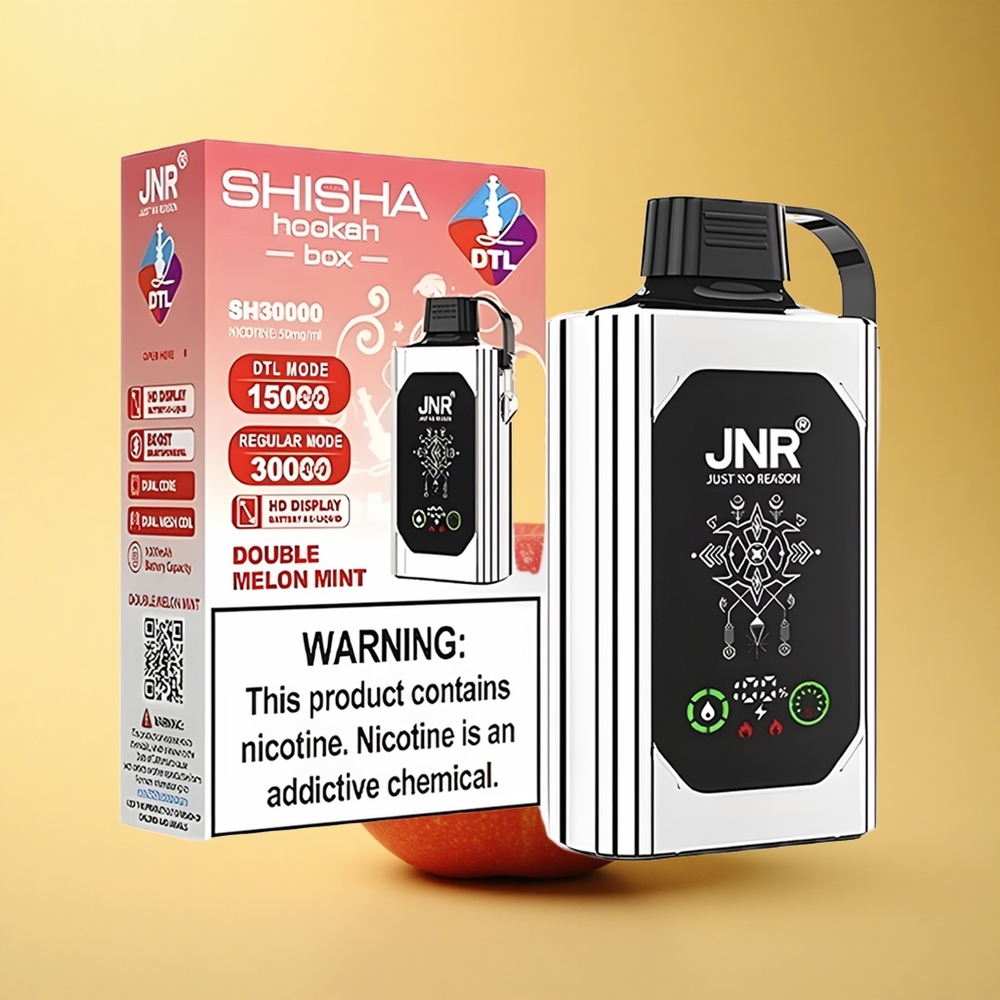 JNR Shisha Hookah Box 20500 Dvojno Jabolko HD Tip-C Hitro Polnjenje 25ml