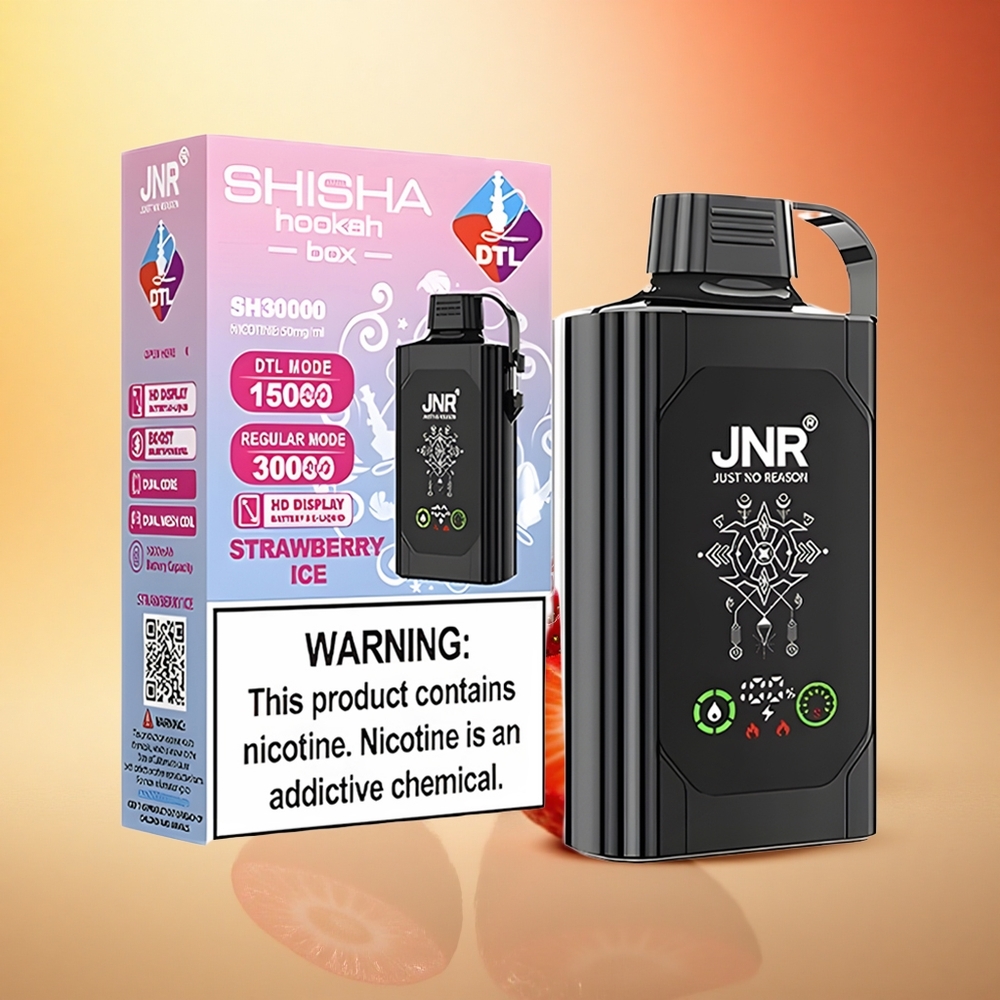 JNR Shisha Hookah Box 20500 Jagodni Led z HD zaslonom in 25ml tekočine