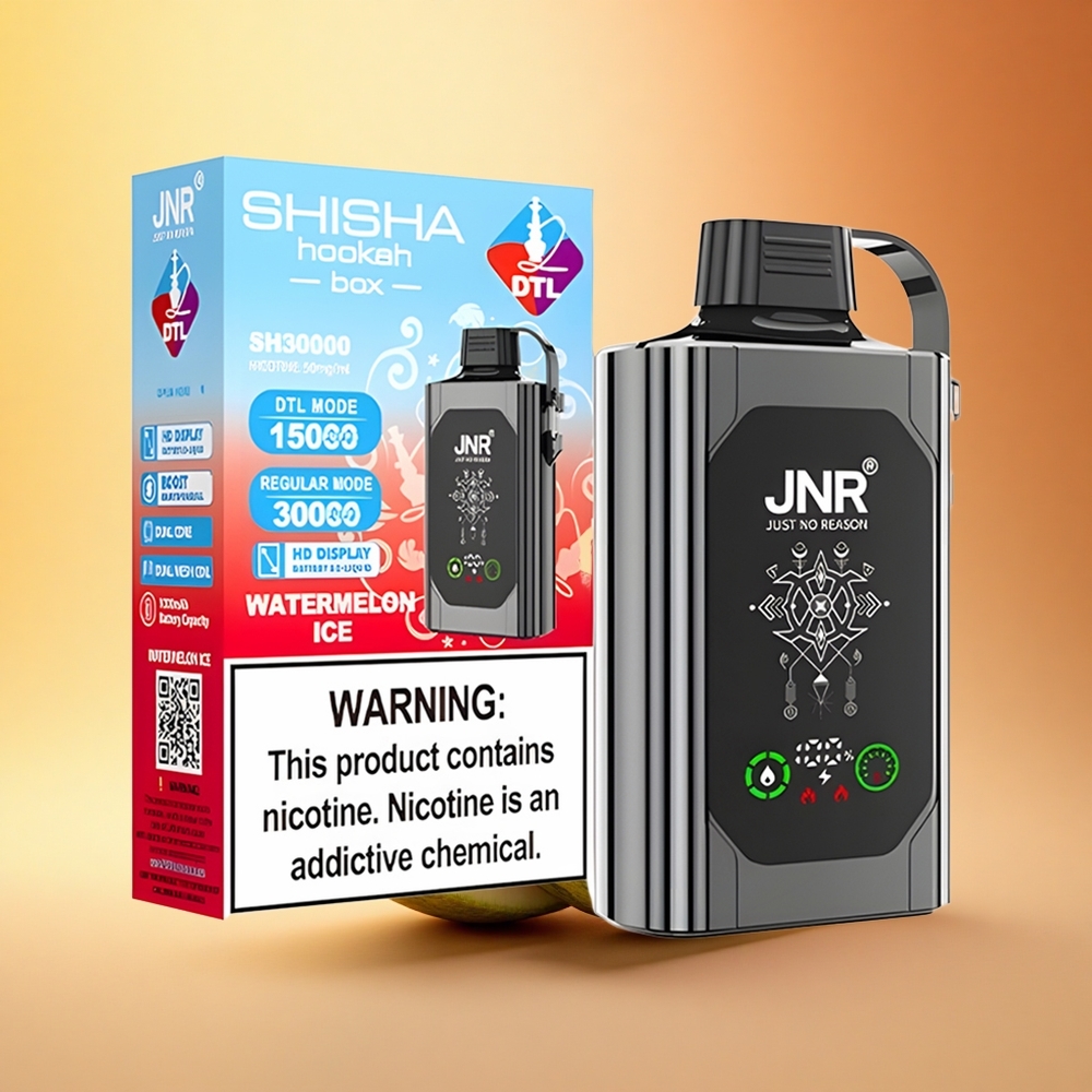 JNR Shisha Hookah Box 20500 Lubenični Led z HD Zaslonom in Dvojnim Mesh Kojem