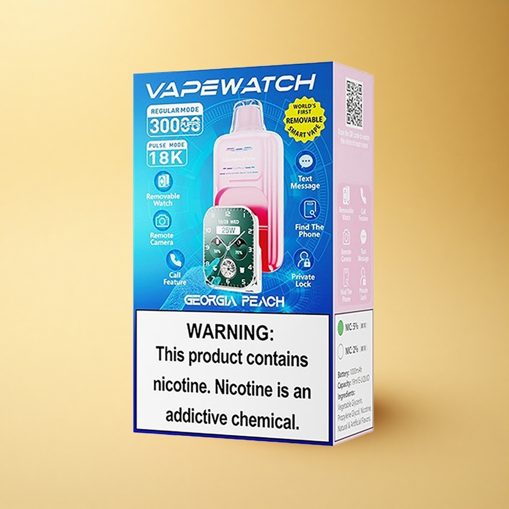 JNR VapeWatch 30000 Breskva Gruzije Dual Mesh 19mL 1000mAh