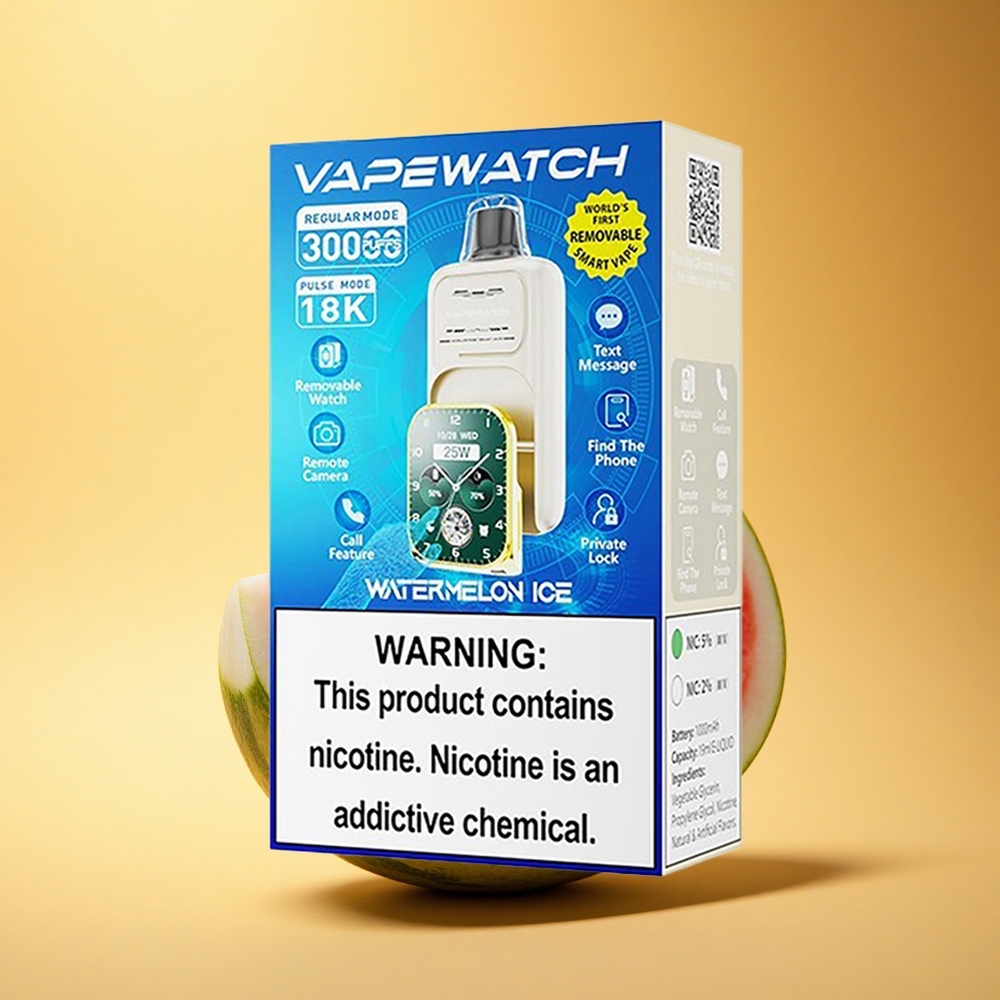 JNR VapeWatch 30000 Lubenica Led z Dual Mesh Coil in Type-C Hitro Polnjenje