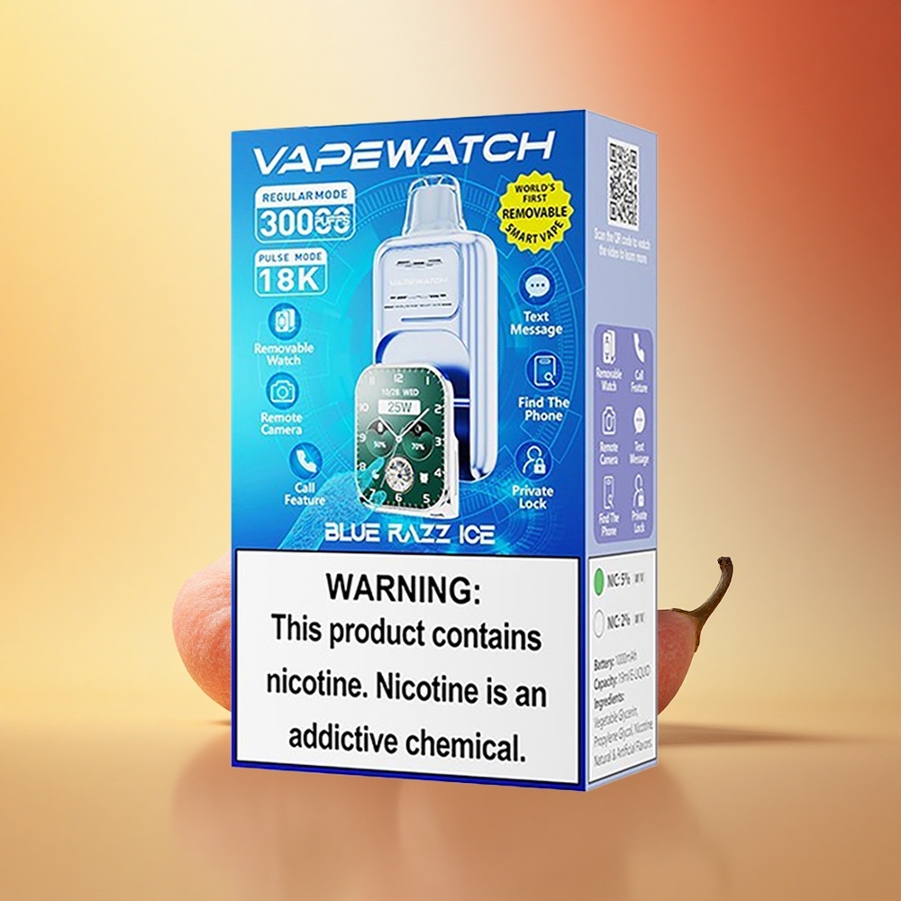 JNR VapeWatch 30000 Modra Malina Led Dual Mesh 1000mAh Type-C