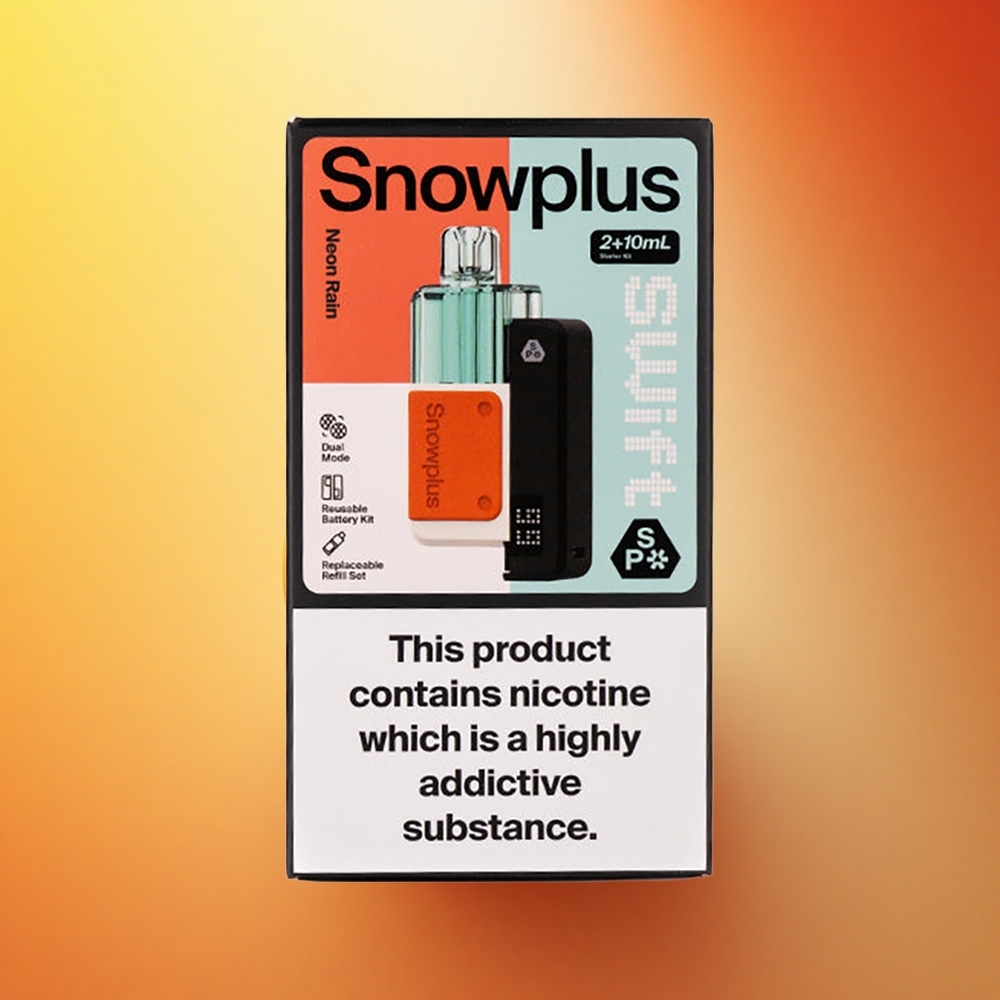 Snowplus Swift 5000 Puffs Dvojna Mreža Neon Dež 10 ml