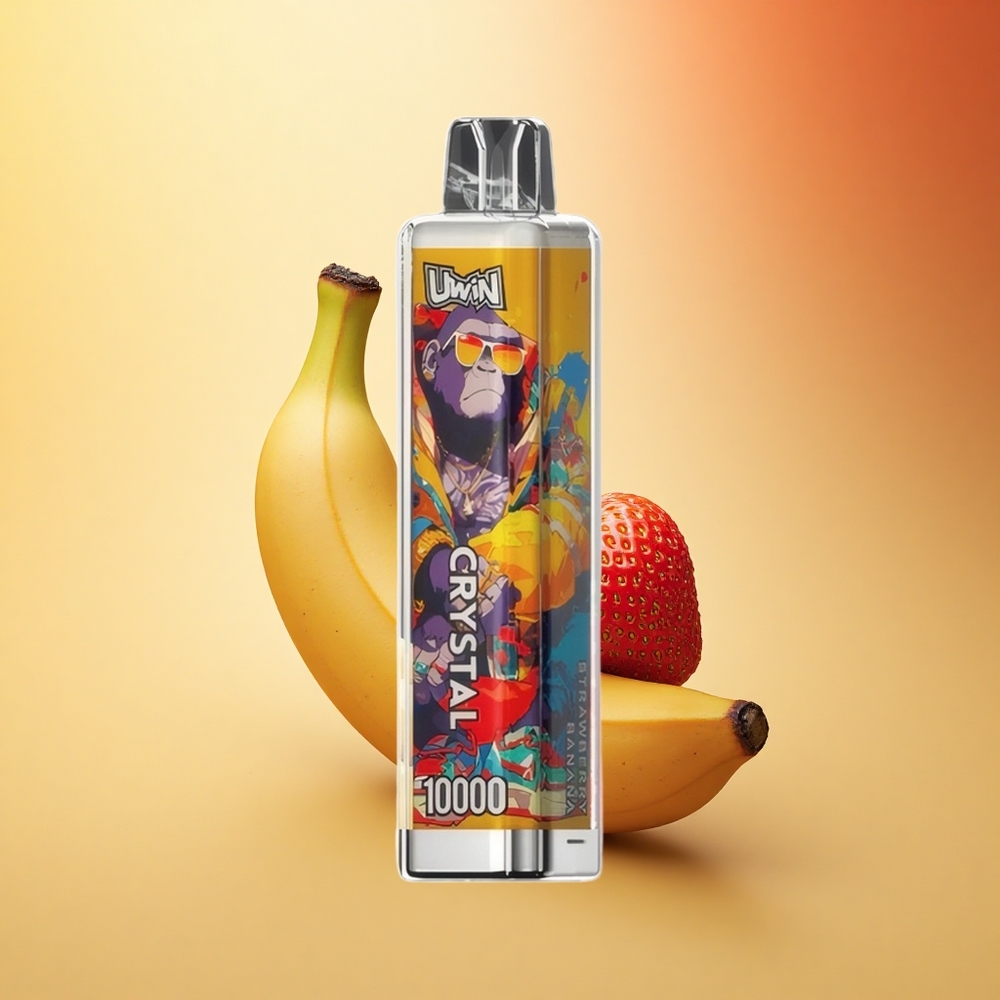 Uwin Crystal 10000 Puffs Jagoda Banana RGB 18ml 0.8 Ohm