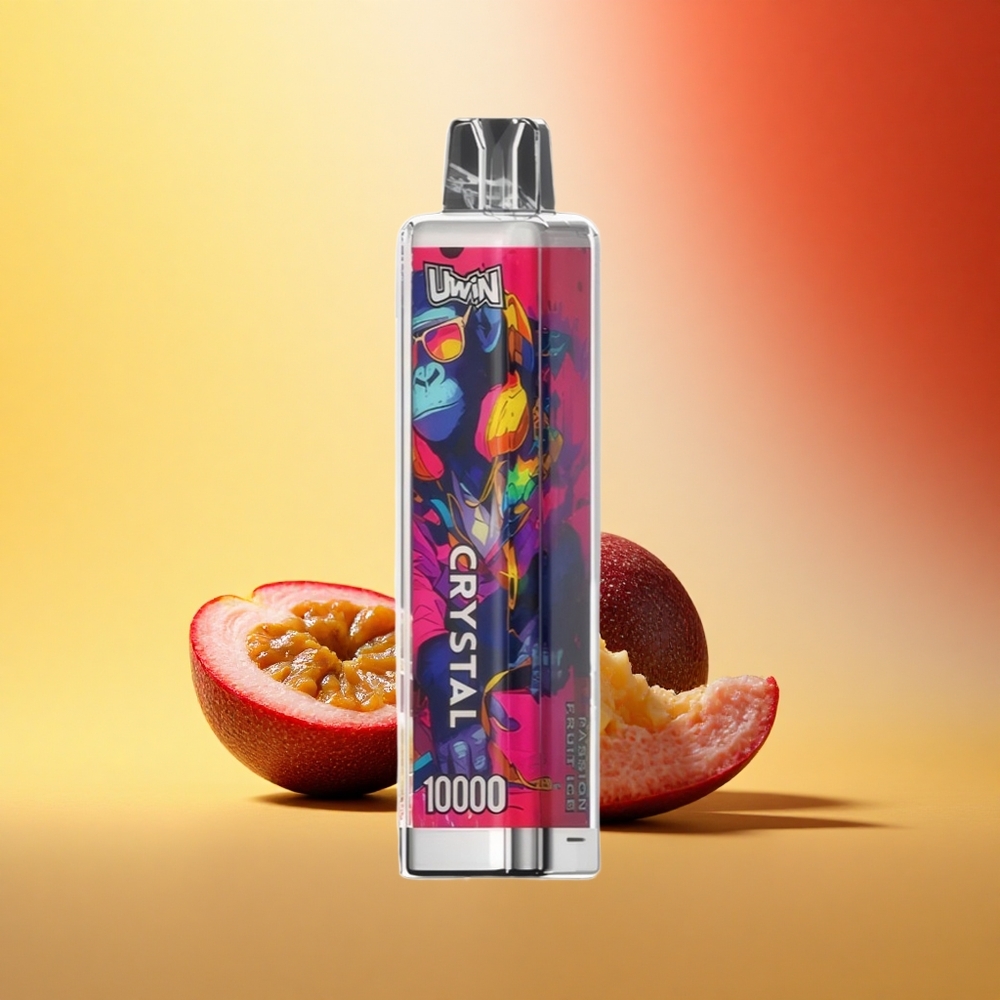 Uwin Crystal 10000 Puffs Marelični Led z RGB Lučmi in Hitrim Polnjenjem