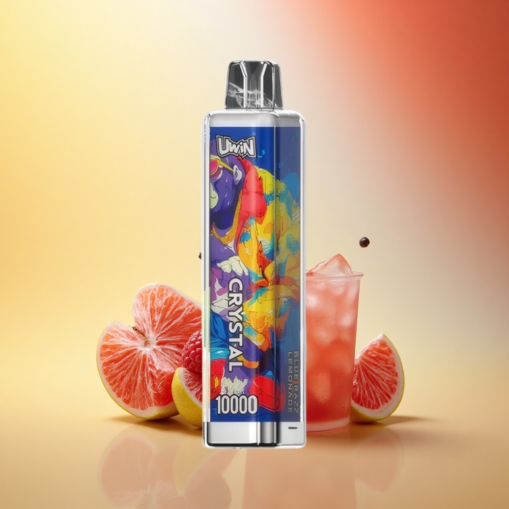 Uwin Crystal 10000 Puffs Modra Malina Limonada z RGB lučmi in Hitrim Polnjenjem