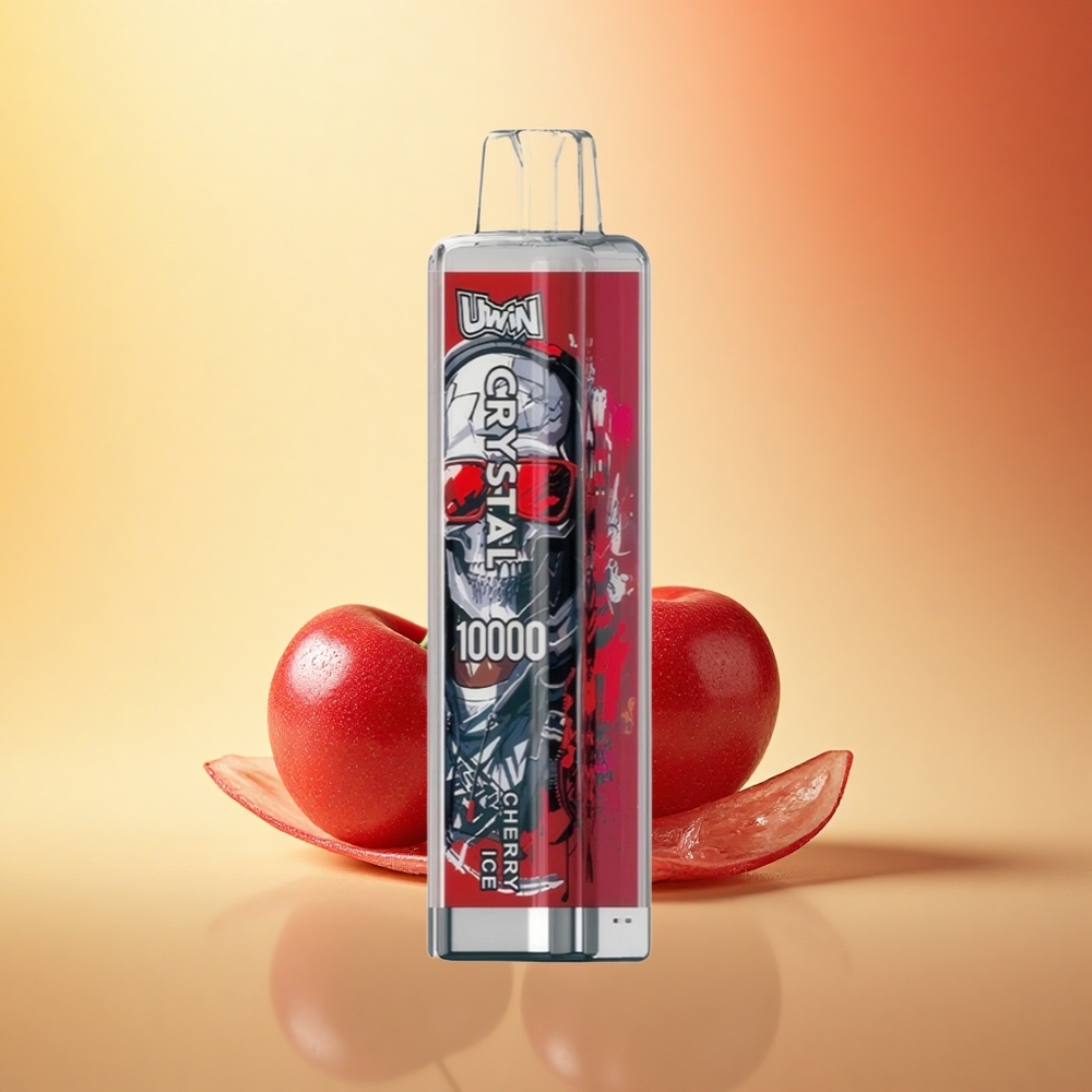 Uwin Crystal 10000 Puffs Češnjev Led z RGB Lučmi in 18ml E-tekočine