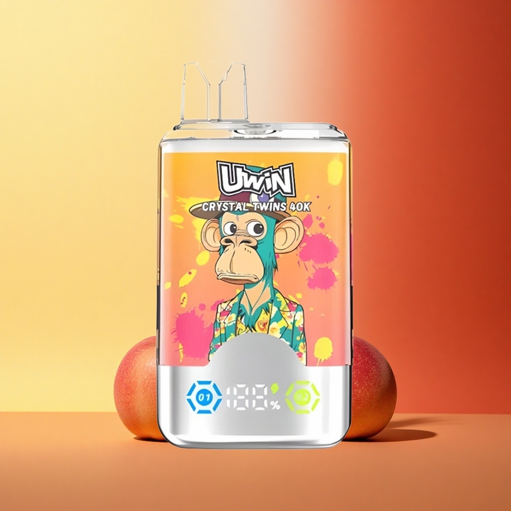 Uwin Crystal Twins 40000 Puffs Breskova Mango Ananas Red Bull z 0,6 Ohm in 32ml