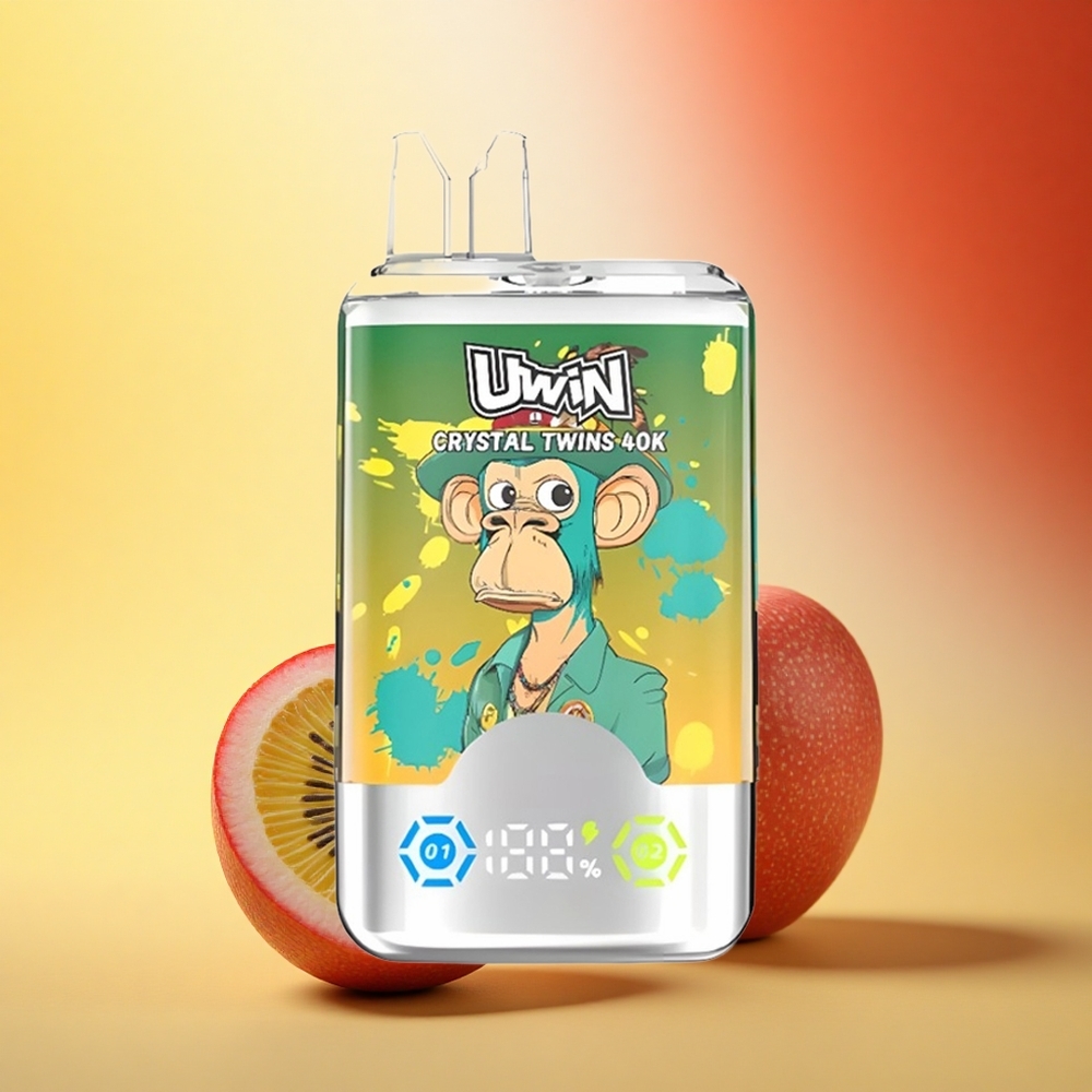 Uwin Crystal Twins 40000 Puffs Kivi Marakuya Guava Dve Jabolki 32ml 850mAh Tip-C