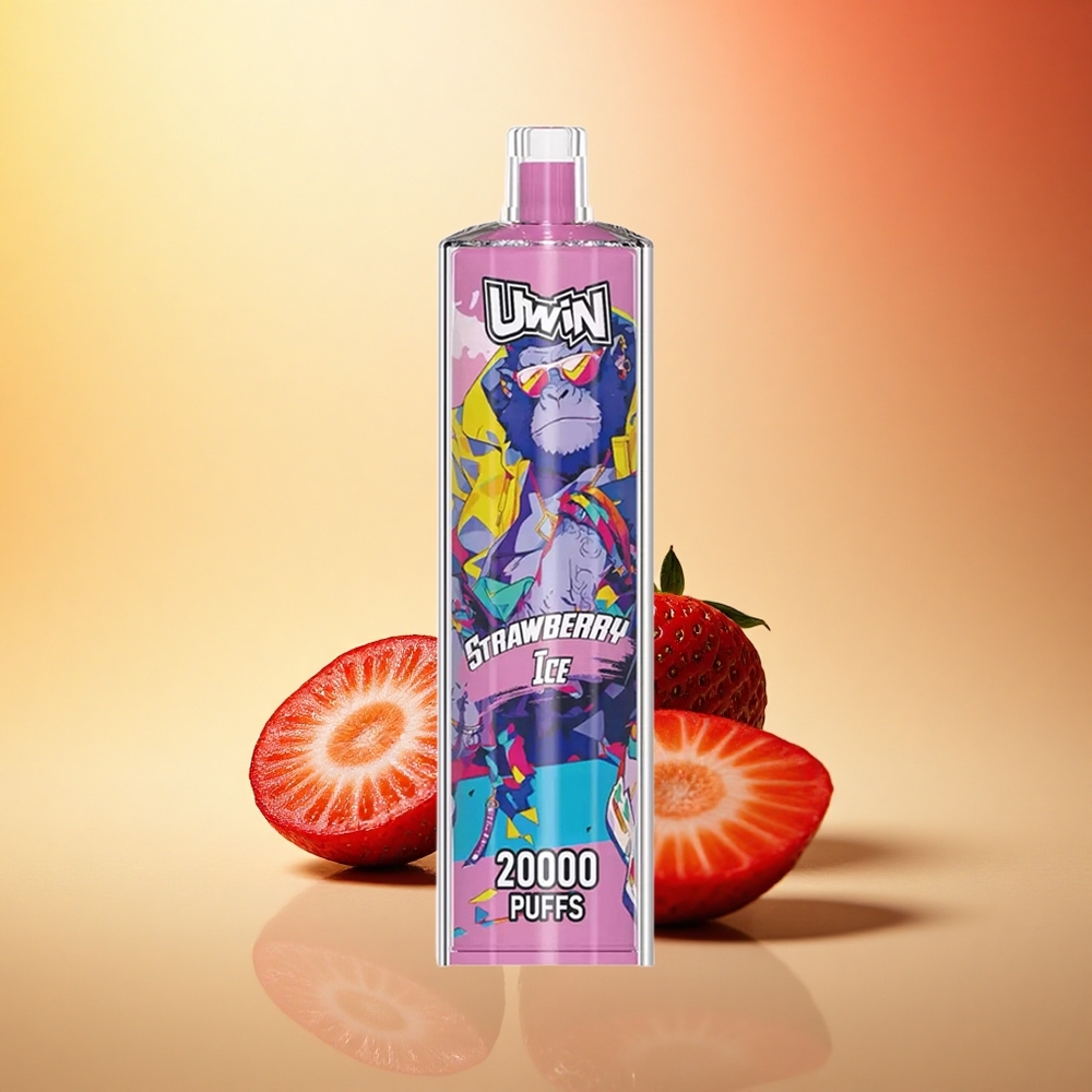 Uwin Shisha Hookah Crystal 20000 Puffs Jagodni Led z Mesh Tuljavo in Tip-C Polnjenjem