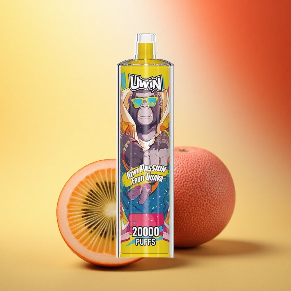 Uwin Shisha Hookah Crystal 20000 Puffs Pasijonasti Kivi Guava Brez Nikotina 22ml 650 mAh