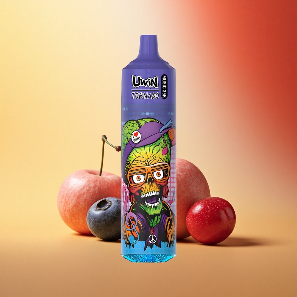 Uwin Tornado 35K Music Puffs Borovnica Češnja Brusnica Ponovno Polnjenje Mrežasta Tuljava