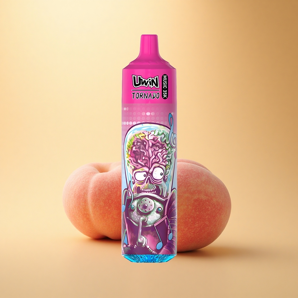 Uwin Tornado 35K Music Puffs Breskeva Jagoda 0% 600mAh Type-C