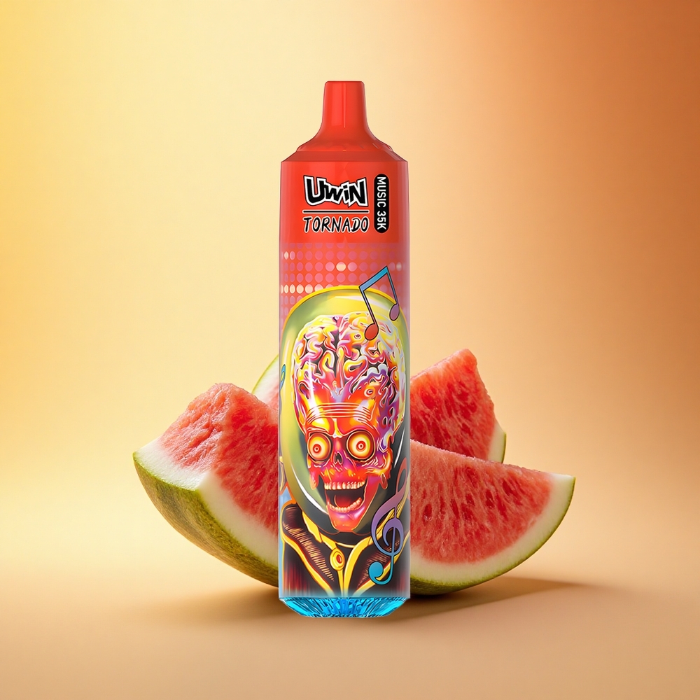 Uwin Tornado 35K Music Puffs Lubenica Led z 5% Nikotina in Tip-C Polnjenje