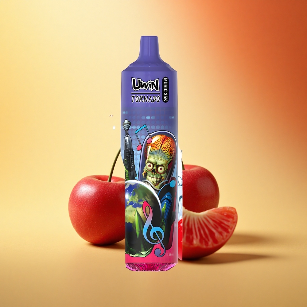 Uwin Tornado 35K Music Puffs Češnjeva Kola z 600mAh in 1.0 Ohm